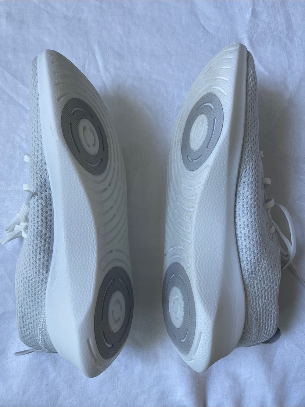 allbirds White Knit Casual Sneakers. Color is Blizzard, Hanami night - Picture 4 of 8